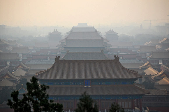 View of the Forbidden City from Jingshan Park