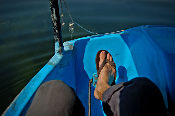 and paddled through the lake of Udaipur.